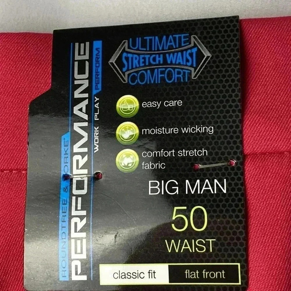 NWT ROUNDTREE & YORKE BIG MENS SIZE 50 CORAL CLASSIC FIT FLAT FRONT SHORTS - Picture 6 of 15